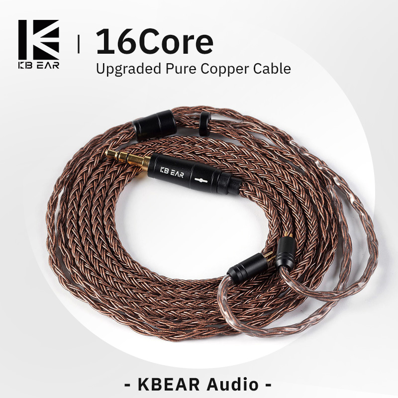 Earphone Foam Tip - KBEAR kabel Earphone 16 Core tembaga
