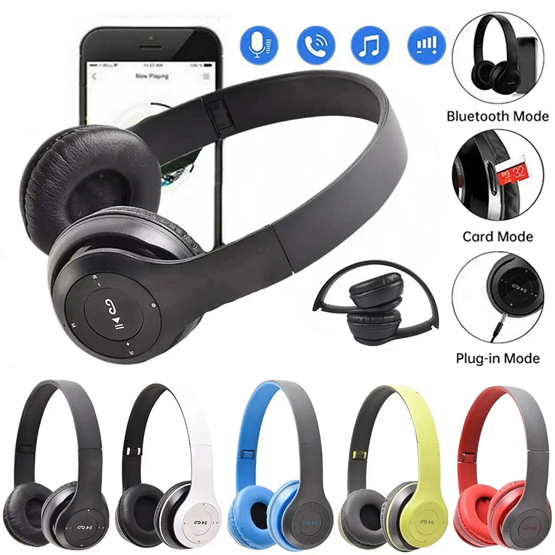 Bluetooth Headset On Ear - Headset Bluetooth Earphone Nirkabel Over Ear